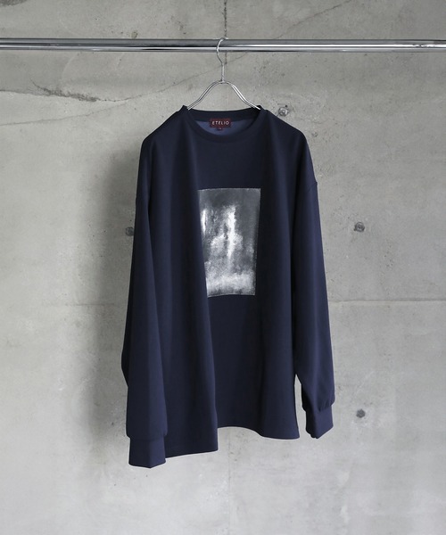 KMRii ケムリ グラフィックプリント 長袖カットソー 黒 hyde着系 KMRii ケムリ グラフィックプリント 長袖カットソー 黒 hyde着系