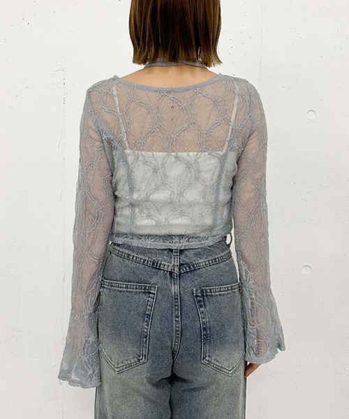 archives（アルシーヴ）の「チョーカーレースＴＯＰＳ（Tシャツ/カットソー・レディース・ブラック/グレー/オフホワイト・MEDIUM）」の7枚目の写真