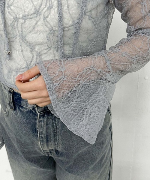 archives（アルシーヴ）の「チョーカーレースＴＯＰＳ（Tシャツ/カットソー・レディース・ブラック/グレー/オフホワイト・MEDIUM）」の5枚目の写真