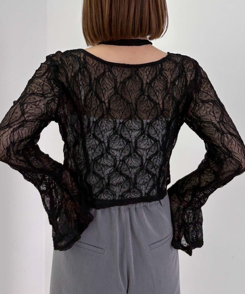 archives（アルシーヴ）の「チョーカーレースＴＯＰＳ（Tシャツ/カットソー・レディース・ブラック/グレー/オフホワイト・MEDIUM）」の20枚目の写真