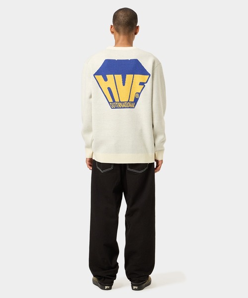 HUF（ハフ）の「BIG BLOCK CREW SWEATER / HUF ハフ クルーセーター（ニット/セーター・メンズ・パープル/ホワイト/ブラック・MEDIUM/SMALL/XX-LARGE/X-LARGE/LARGE）」の8枚目の写真