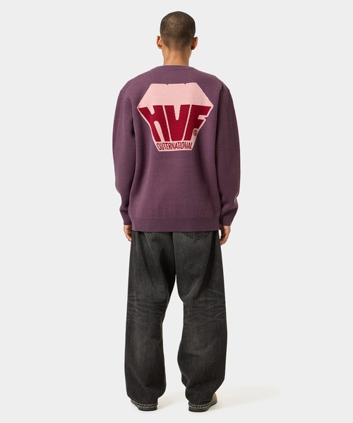 HUF（ハフ）の「BIG BLOCK CREW SWEATER / HUF ハフ クルーセーター（ニット/セーター・メンズ・パープル/ホワイト/ブラック・MEDIUM/SMALL/XX-LARGE/X-LARGE/LARGE）」の16枚目の写真