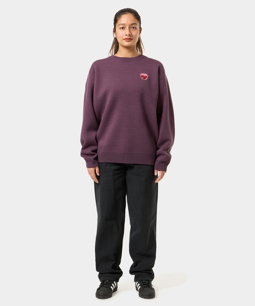 HUF（ハフ）の「BIG BLOCK CREW SWEATER / HUF ハフ クルーセーター（ニット/セーター・メンズ・パープル/ホワイト/ブラック・MEDIUM/SMALL/XX-LARGE/X-LARGE/LARGE）」の17枚目の写真