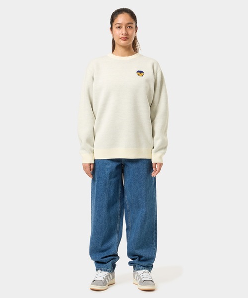 HUF（ハフ）の「BIG BLOCK CREW SWEATER / HUF ハフ クルーセーター（ニット/セーター・メンズ・パープル/ホワイト/ブラック・MEDIUM/SMALL/XX-LARGE/X-LARGE/LARGE）」の9枚目の写真