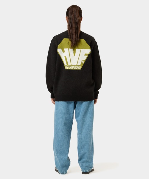 HUF（ハフ）の「BIG BLOCK CREW SWEATER / HUF ハフ クルーセーター（ニット/セーター・メンズ・パープル/ホワイト/ブラック・MEDIUM/SMALL/XX-LARGE/X-LARGE/LARGE）」の14枚目の写真