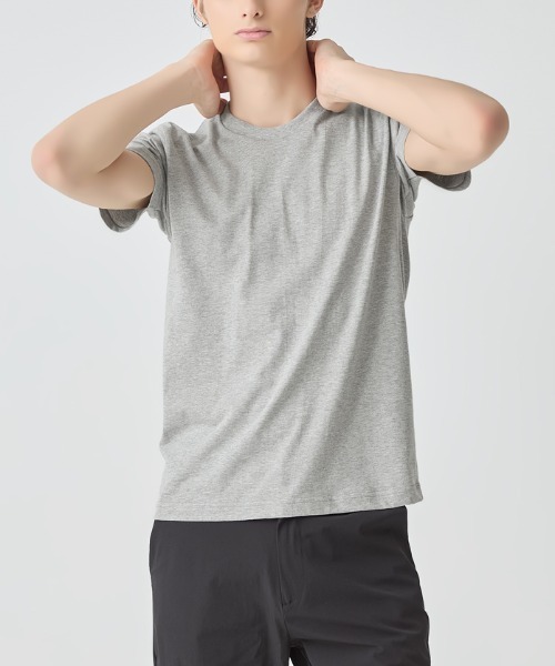 BODY WILD(ボディーワイルド)の「BODY WILD/ボディワイルド クルーネック Tシャツ 抗菌防臭加工 2枚組 綿100%(Tシャツ/カットソー・メンズ・ホワイト/ブラック/杢グレー・MEDIUM/LARGE/X-LARGE)」の3枚目の写真