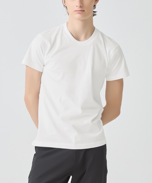 BODY WILD(ボディーワイルド)の「BODY WILD/ボディワイルド クルーネック Tシャツ 抗菌防臭加工 2枚組 綿100%(Tシャツ/カットソー・メンズ・ホワイト/ブラック/杢グレー・MEDIUM/LARGE/X-LARGE)」の1枚目の写真