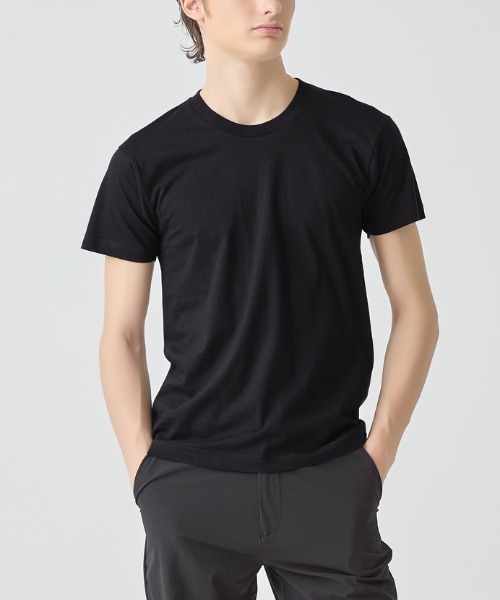 BODY WILD(ボディーワイルド)の「BODY WILD/ボディワイルド クルーネック Tシャツ 抗菌防臭加工 2枚組 綿100%(Tシャツ/カットソー・メンズ・ホワイト/ブラック/杢グレー・MEDIUM/LARGE/X-LARGE)」の2枚目の写真