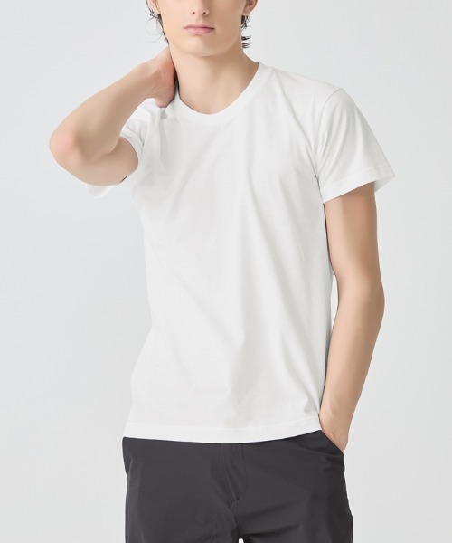 BODY WILD(ボディーワイルド)の「BODY WILD/ボディワイルド クルーネック Tシャツ 抗菌防臭加工 2枚組 綿100%(Tシャツ/カットソー・メンズ・ホワイト/ブラック/杢グレー・MEDIUM/LARGE/X-LARGE)」の4枚目の写真