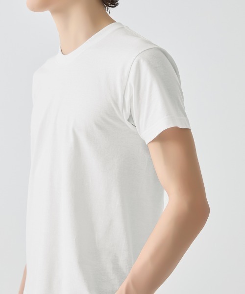 BODY WILD(ボディーワイルド)の「BODY WILD/ボディワイルド クルーネック Tシャツ 抗菌防臭加工 2枚組 綿100%(Tシャツ/カットソー・メンズ・ホワイト/ブラック/杢グレー・MEDIUM/LARGE/X-LARGE)」の7枚目の写真