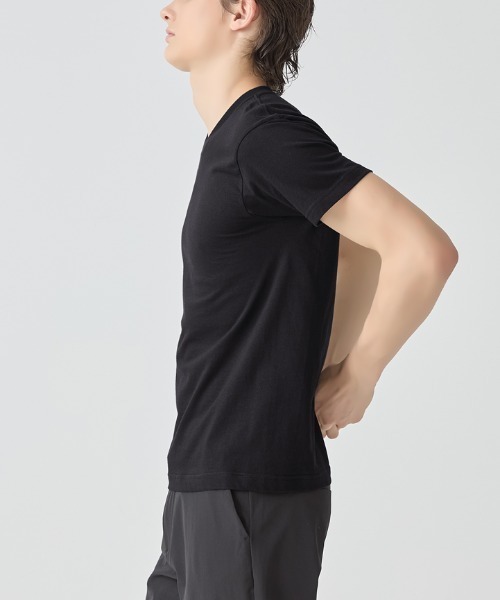 BODY WILD(ボディーワイルド)の「BODY WILD/ボディワイルド クルーネック Tシャツ 抗菌防臭加工 2枚組 綿100%(Tシャツ/カットソー・メンズ・ホワイト/ブラック/杢グレー・MEDIUM/LARGE/X-LARGE)」の18枚目の写真