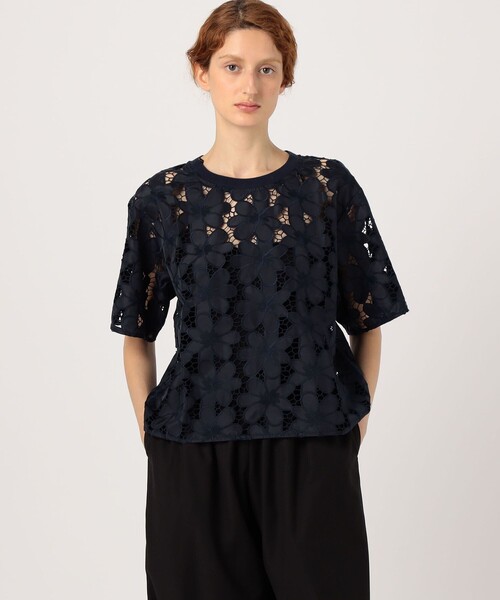 セール】BAUM UND PFERDGARTEN レースクルーネックシャツ