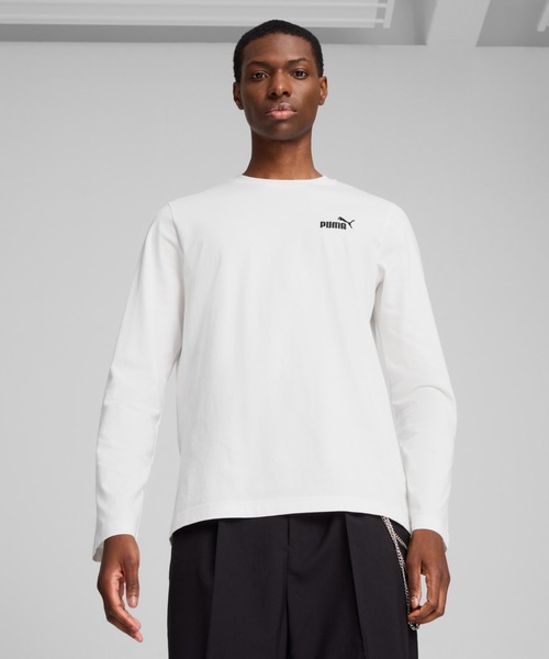 PUMA(プーマ)の「PUMA プーマ メンズ ESS NO. 1 ロゴ 長袖 Tシャツ(Tシャツ/カットソー・メンズ・ホワイト/ブラック/ヘザーグレー・SMALL/MEDIUM/LARGE/X-LARGE/XX-LARGE)」の2枚目の写真