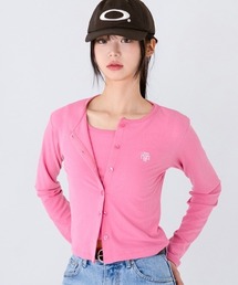 muahmuah([A[A)A'GEM/9 × .kom wmuah muah/[A[Ax SLIM FIT LOGO CARDIGAN/XtBbg S J[fBK(J[fBK/{)