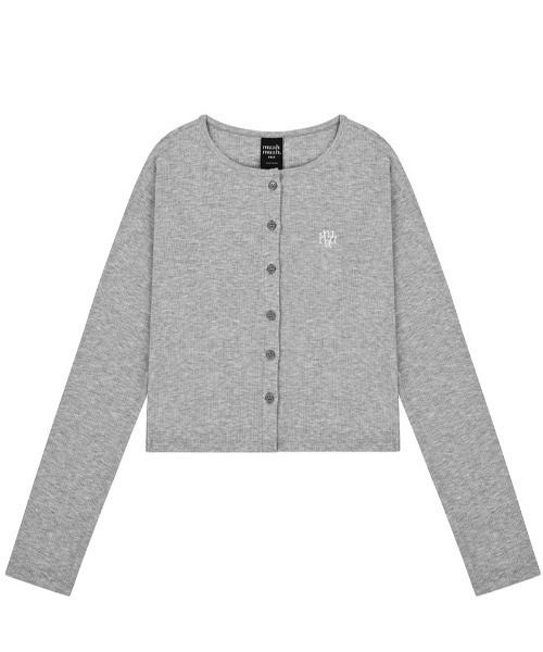 muahmuah（ムーアムーア）の「A'GEM/9 × .kom 『muah muah/ムーアムーア』 SLIM FIT LOGO CARDIGAN/スリムフィット ロゴ カーディガン（カーディガン/ボレロ・レディース・ホワイト/ブラック/グレー/ピンク・FREE）」の10枚目の写真