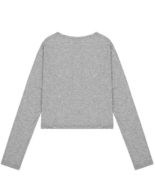 muahmuah（ムーアムーア）の「A'GEM/9 × .kom 『muah muah/ムーアムーア』 SLIM FIT LOGO CARDIGAN/スリムフィット ロゴ カーディガン（カーディガン/ボレロ・レディース・ホワイト/ブラック/グレー/ピンク・FREE）」の9枚目の写真