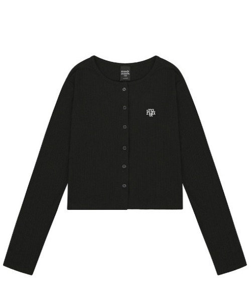 muahmuah（ムーアムーア）の「A'GEM/9 × .kom 『muah muah/ムーアムーア』 SLIM FIT LOGO CARDIGAN/スリムフィット ロゴ カーディガン（カーディガン/ボレロ・レディース・ホワイト/ブラック/グレー/ピンク・FREE）」の11枚目の写真