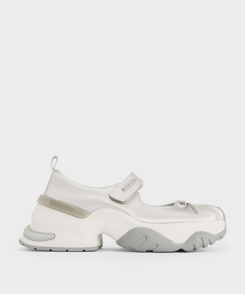 CHARLES & KEITH(チャールズ & キース)の「ボウ ツートーンメリージェーンスニーカー(スニーカー・レディース・シルバー/ホワイト/ブラック系その他2・25.5cm/25cm/24.5cm/23.5cm/23cm/22.5cm)」の6枚目の写真