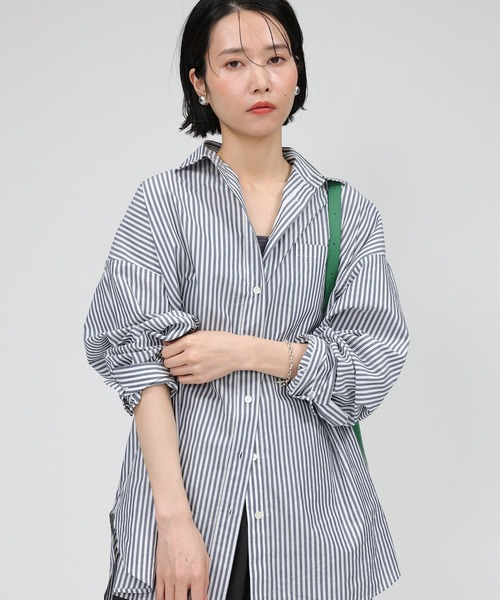 BABYLONE（バビロン）の「リネンシャツ（シャツ/ブラウス・レディース・ダークブルー/ストライプ/ピンク/ホワイト・フリー）」の19枚目の写真