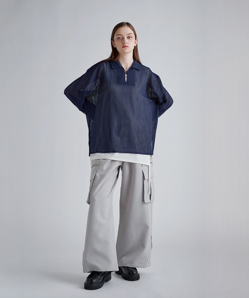 ENCOMING レッドシアーシャツ SALE】ENCOMING / Open Collar Shirt (Red) | twelve