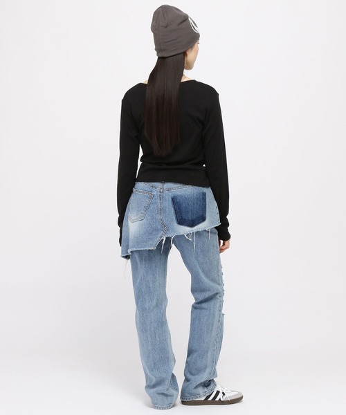 3.3 Field Trip (3.3フィールドトリップ)の「3.3 Field Trip/レースギャザープルオーバー(Tシャツ/カットソー・レディース・ブラック/アイボリー・FREE)」の5枚目の写真