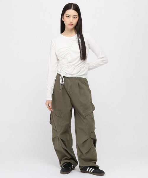 3.3 Field Trip (3.3フィールドトリップ)の「3.3 Field Trip/レースギャザープルオーバー(Tシャツ/カットソー・レディース・ブラック/アイボリー・FREE)」の16枚目の写真
