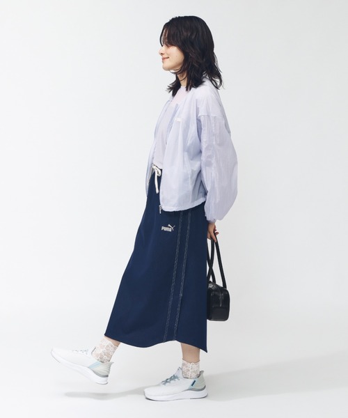 PUMA（プーマ）の「プーマ PUMA CORE HERITAGE デニムライク ロングスカート_（スカート・レディース・ネイビー・S/M/L/XL）」の7枚目の写真