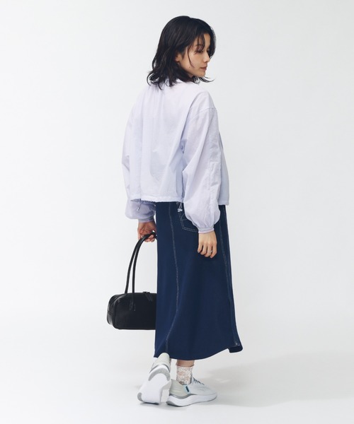 PUMA（プーマ）の「プーマ PUMA CORE HERITAGE デニムライク ロングスカート_（スカート・レディース・ネイビー・S/M/L/XL）」の8枚目の写真