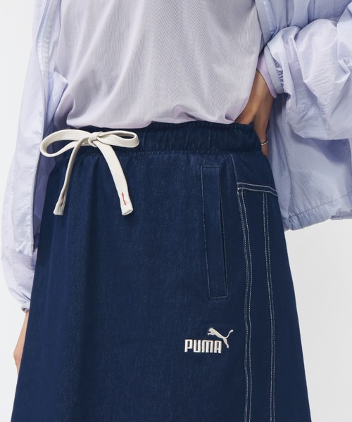 PUMA（プーマ）の「プーマ PUMA CORE HERITAGE デニムライク ロングスカート_（スカート・レディース・ネイビー・S/M/L/XL）」の11枚目の写真