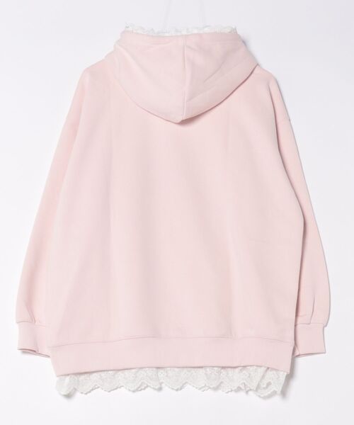 aimoha（アイモハ）の「リボンプリントパーカー（パーカー・レディース・ライトグレー/ピンク/ライトベージュ/ブルー/グレー・FREE）」の6枚目の写真