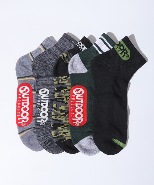 OUTDOOR PRODUCTS(アウトドアプロダクツ)の「OUTDOOR PRODUCTS 5足セット クォーターソックス 5P 靴下(ソックス/靴下・メンズ・H/G/J/I/B/A/D/C/F/E・25-27CM)」の3枚目の写真
