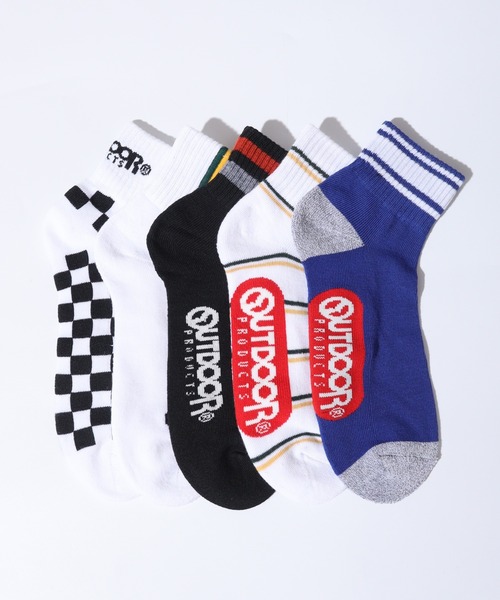 OUTDOOR PRODUCTS(アウトドアプロダクツ)の「OUTDOOR PRODUCTS 5足セット クォーターソックス 5P 靴下(ソックス/靴下・メンズ・H/G/J/I/B/A/D/C/F/E・25-27CM)」の1枚目の写真