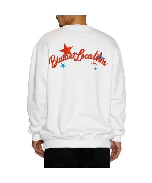 CALEE(キャリー)の「BL LOGO CREW NECK SW(スウェット・メンズ・ホワイト/チャコールグレー/ネイビー・LARGE/SMALL/MEDIUM/X-LARGE/XX-LARGE)」の2枚目の写真
