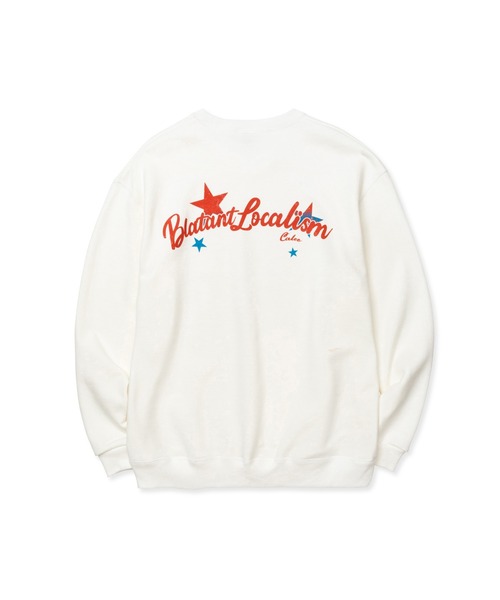CALEE(キャリー)の「BL LOGO CREW NECK SW(スウェット・メンズ・ホワイト/チャコールグレー/ネイビー・LARGE/SMALL/MEDIUM/X-LARGE/XX-LARGE)」の4枚目の写真