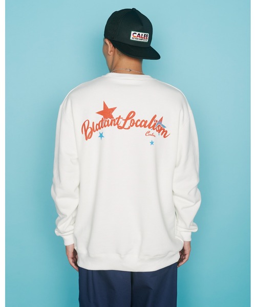 CALEE(キャリー)の「BL LOGO CREW NECK SW(スウェット・メンズ・ホワイト/チャコールグレー/ネイビー・LARGE/SMALL/MEDIUM/X-LARGE/XX-LARGE)」の9枚目の写真