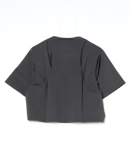 k3&co.（ケイスリーアンドコー）の「BACK OPEN TOP（Tシャツ/カットソー・レディース・チャコール/レッド/ホワイト・ONE SIZE）」の11枚目の写真