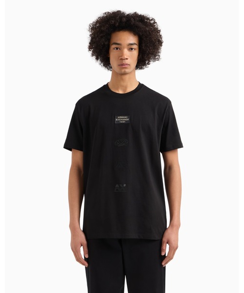 ARMANI EXCHANGE(アルマーニエクスチェンジ)の「【A|X アルマーニ エクスチェンジ】AXロゴ 半袖クルーネックTシャツ/REGULAR(Tシャツ/カットソー・メンズ・ブラック/ホワイト・LARGE/MEDIUM/SMALL/X-LARGE/X-SMALL/XX-LARGE)」の2枚目の写真
