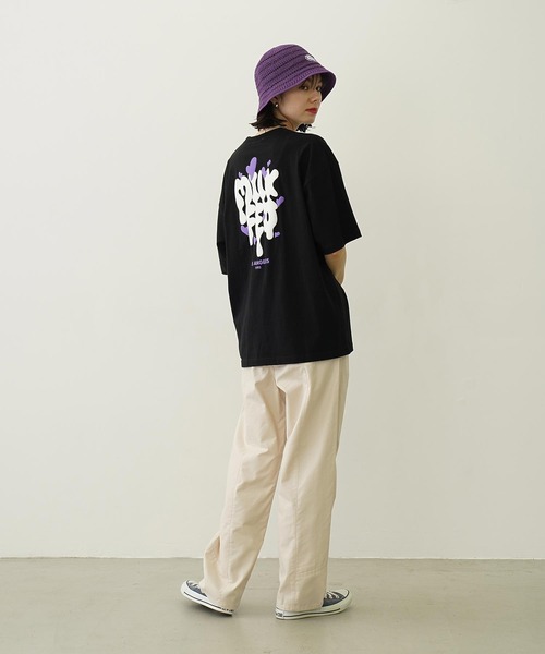 MILKFED.(ミルクフェド)の「MELT LOGO WIDE S/S TEE(Tシャツ/カットソー・レディース・ホワイト/ライトパープル/ブラック・L/M)」の18枚目の写真