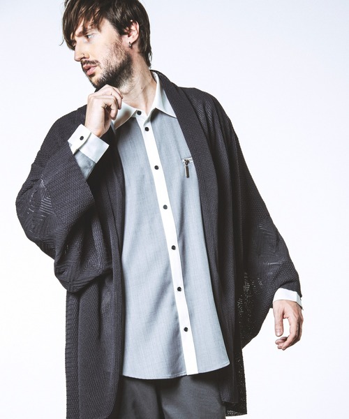 NO ID.（ノーアイディ）の「【NO ID.】KIMONO Gown / KIONO ガウン（その他アウター・メンズ・グレー/ブルー/ブラック・ONE SIZE）」の5枚目の写真