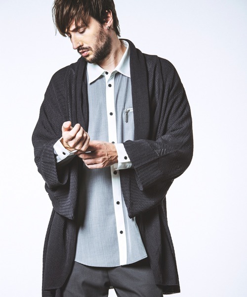 NO ID.（ノーアイディ）の「【NO ID.】KIMONO Gown / KIONO ガウン（その他アウター・メンズ・グレー/ブルー/ブラック・ONE SIZE）」の6枚目の写真