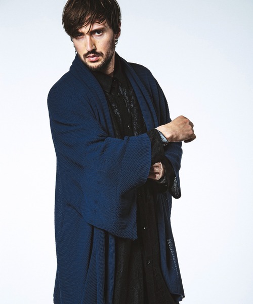 NO ID.（ノーアイディ）の「【NO ID.】KIMONO Gown / KIONO ガウン（その他アウター・メンズ・グレー/ブルー/ブラック・ONE SIZE）」の16枚目の写真