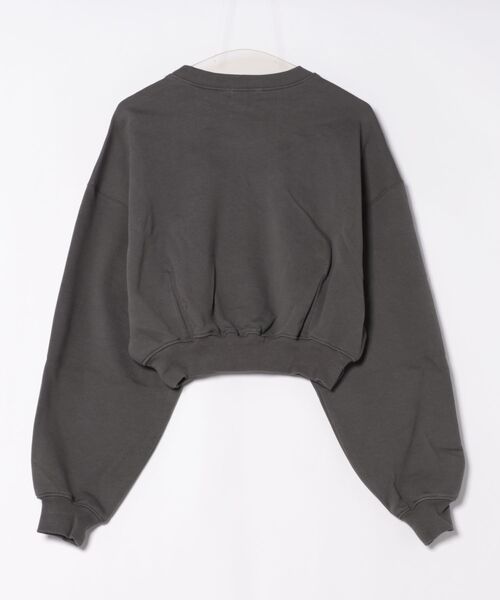 EMODA(エモダ)の「STONE LOGO SHORT SWEAT(Tシャツ/カットソー・レディース・グレー/ブラック・FREE)」の3枚目の写真