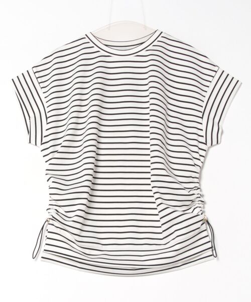 Emma Taylor（エマテイラー）の「ライトダンボールサイドドロストプルオーバー（Tシャツ/カットソー・レディース・ブラック/ホワイト/ホワイト系1・FREE）」の15枚目の写真
