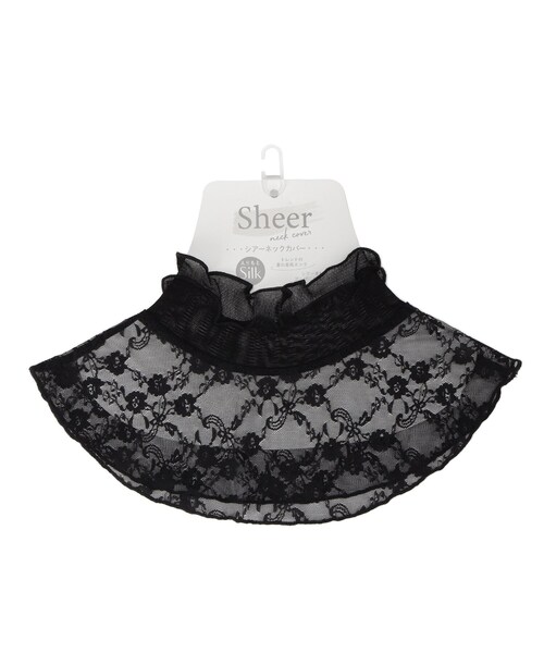 SHOO・LA・RUE（シューラルー）の「シアーネックカバー（その他小物・レディース・アイボリー/ブラック/アイボリー系3/ブラック系3・00）」の5枚目の写真