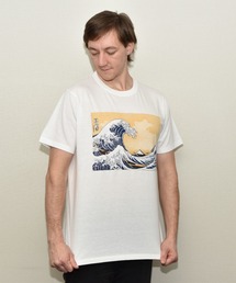 JIN plus（ジンプラス）の「波　神奈川沖浪裏　葛飾北斎　JIN+ 半袖Tシャツ（Tシャツ/カットソー）」