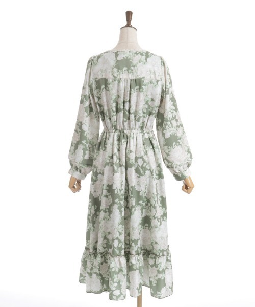 axes femme（アクシーズファム）の「ブルームフラワー柄ワンピース（ワンピース・レディース・ベージュ/ミント/グリーン・FREE）」の12枚目の写真