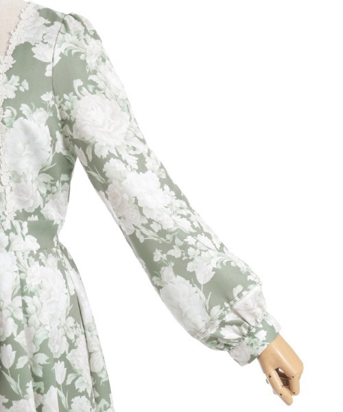 axes femme（アクシーズファム）の「ブルームフラワー柄ワンピース（ワンピース・レディース・ベージュ/ミント/グリーン・FREE）」の18枚目の写真