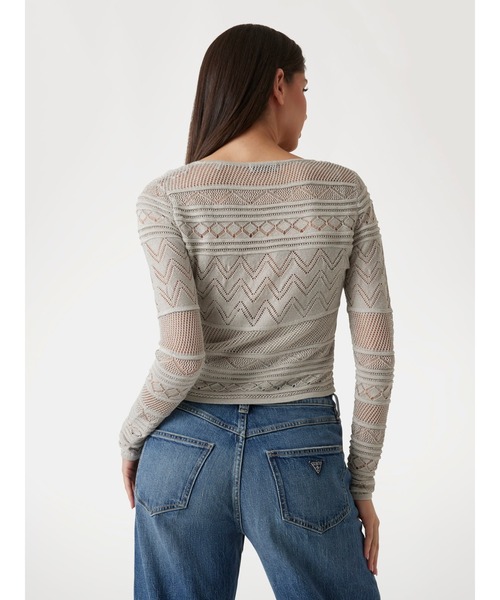 Guess（ゲス）の「NELLIE Ls Cardi Sweater カーディガン レディース（カーディガン/ボレロ・レディース・ブラック/アイボリー・SMALL/MEDIUM/LARGE/X-SMALL）」の14枚目の写真