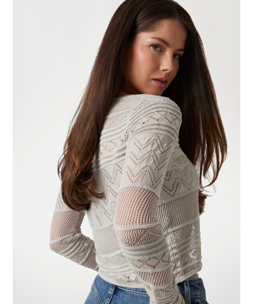 Guess（ゲス）の「NELLIE Ls Cardi Sweater カーディガン レディース（カーディガン/ボレロ・レディース・ブラック/アイボリー・SMALL/MEDIUM/LARGE/X-SMALL）」の15枚目の写真