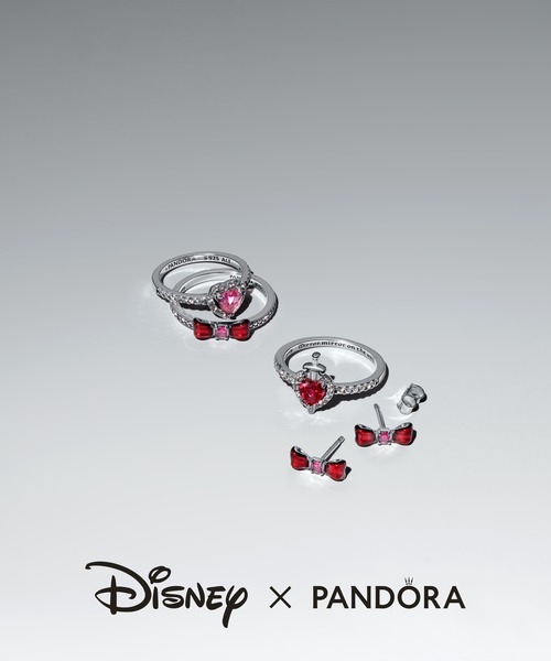 PANDORA（パンドラ）の「ディズニー 白雪姫 リボン スタッドピアス